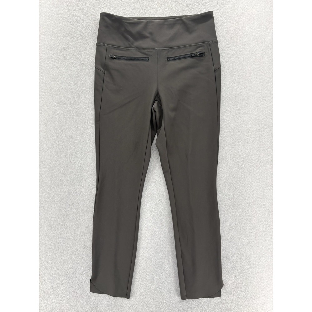 Athleta Chaturanga Pants Womens Small Gray Pilayo CoolMax Flatlock Seams Stretch